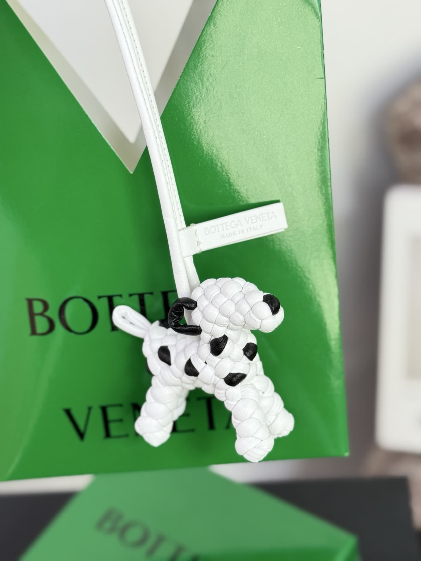 Bottega Veneta Leather Dog Charm